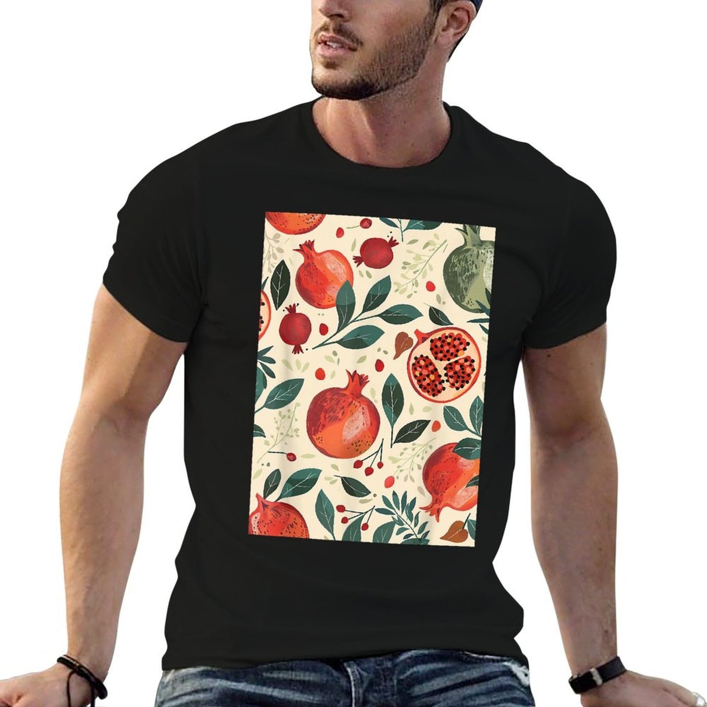 Pattern Art Pomegranate Minimalist  Versatile T-Shirt