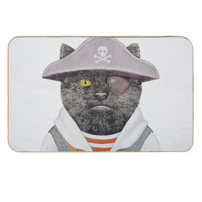 Pirate Cat  Versatile Bath Mat
