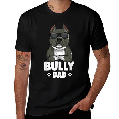 American Bully Dad Dog Dad Men  Wrinkle-resistant T-Shirt