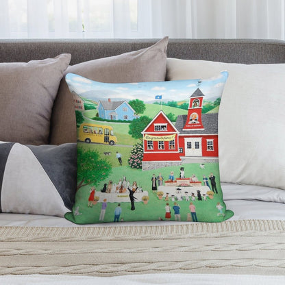 Doggie Graduation Day Soft Style Accent Throw Pillow