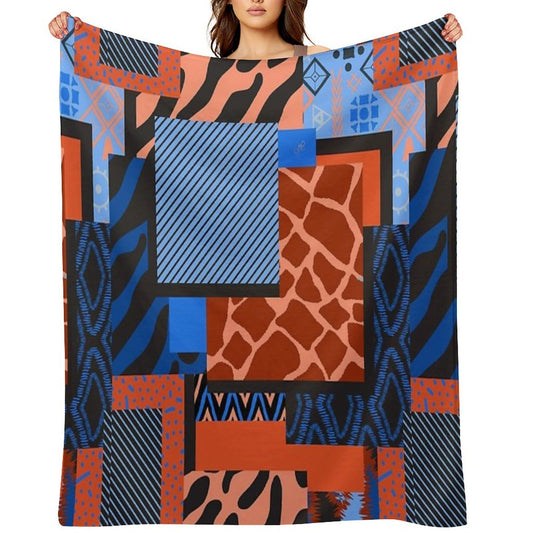 Square Prints Comfort Throw Blanket