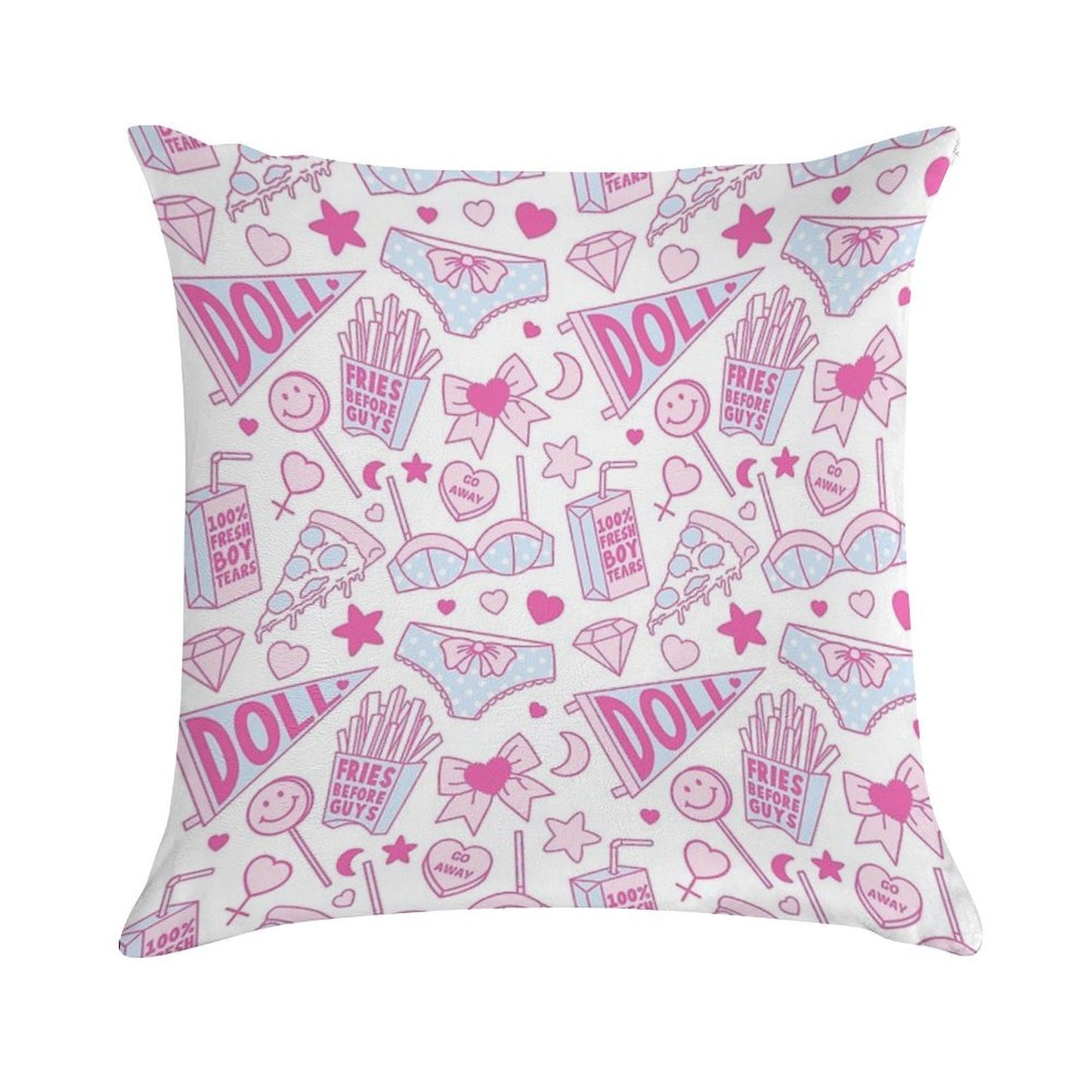 Girl Power Soft High-Density Material Throw Pillow