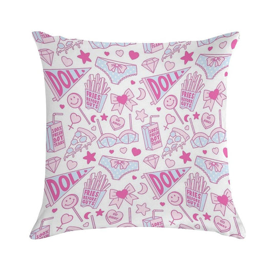 Girl Power Soft High-Density Material Throw Pillow