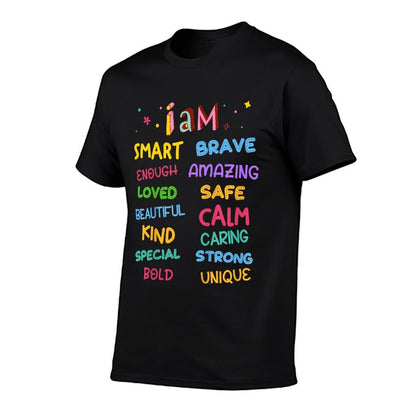 Kids I Am Daily Affirmation Colorful Christian Toddler Girls  Stretchy T-Shirt