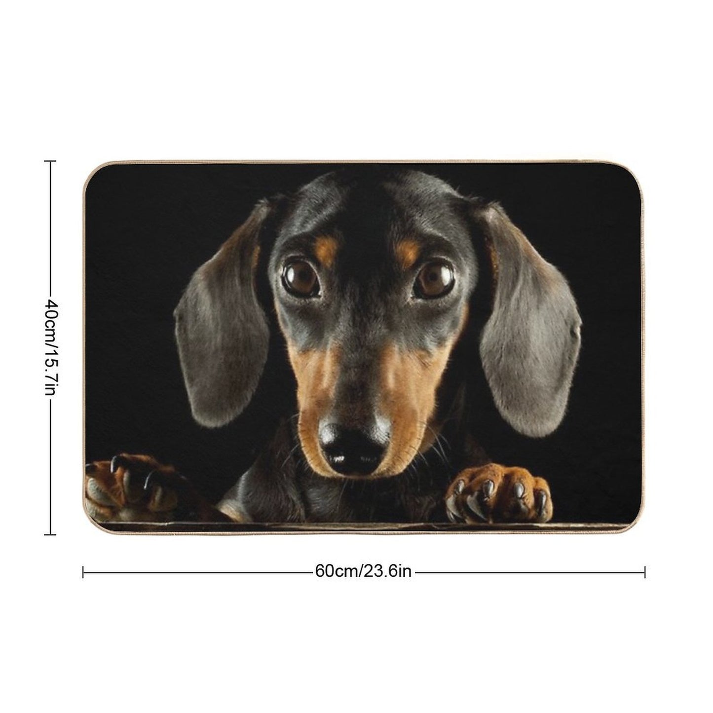 Dachshund Dog Photo Portrait  Toxin-Free Bath Mat