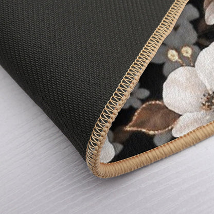 Apple Flowers. Decorative Floral Pattern Durable Bath Mat