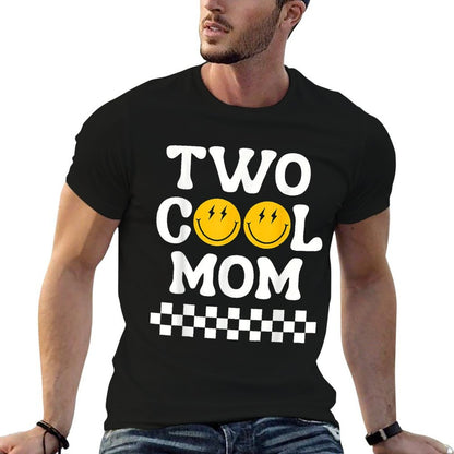 Two Cool Mom 2nd Birthday 2 Year Old Boy Second Bday  Polyester Blend T-Shirt