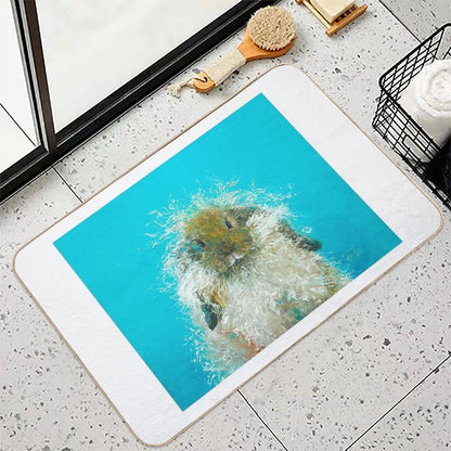 Hairy Scary Rabbit  Long-Lasting Bath Mat