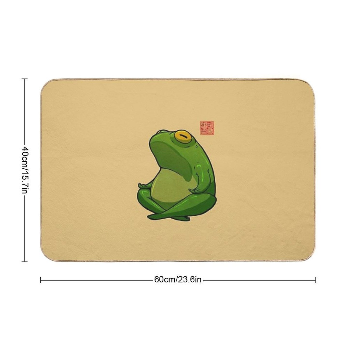 Yoga Frog Cross Legged Pose  Easy To Clean Bath Mat