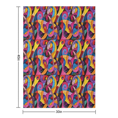 Color Pattern Comfort Throw Blanket