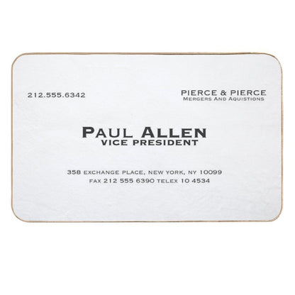 Paul Allen Business Card Durable Bath Mat