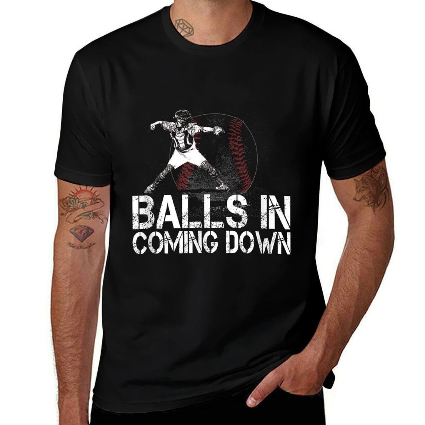 Baseball Catcher - Softball Catcher - Baseball Fan  Wrinkle-resistant T-Shirt