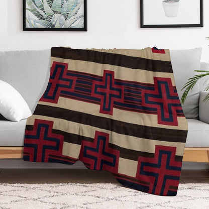 Indigenous Designs VI  Chief's Blanket  Navajo Weavings Travel-friendly Throw Blanket