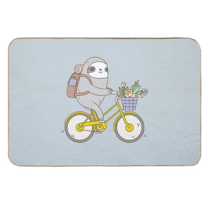 Biking Sloth  Anti-Trip Bath Mat