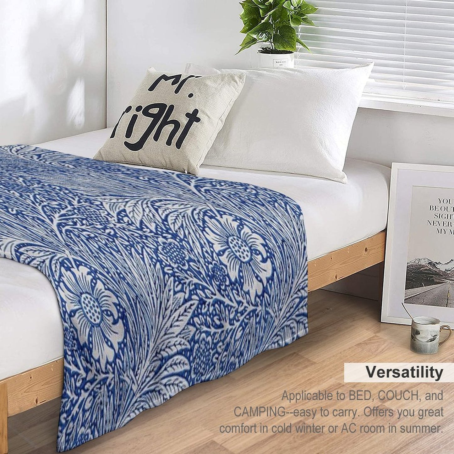 Marigold - William Morris Velvety-soft Throw Blanket