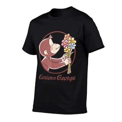 Curious George Flower Bouquet Poster  Soft T-Shirt