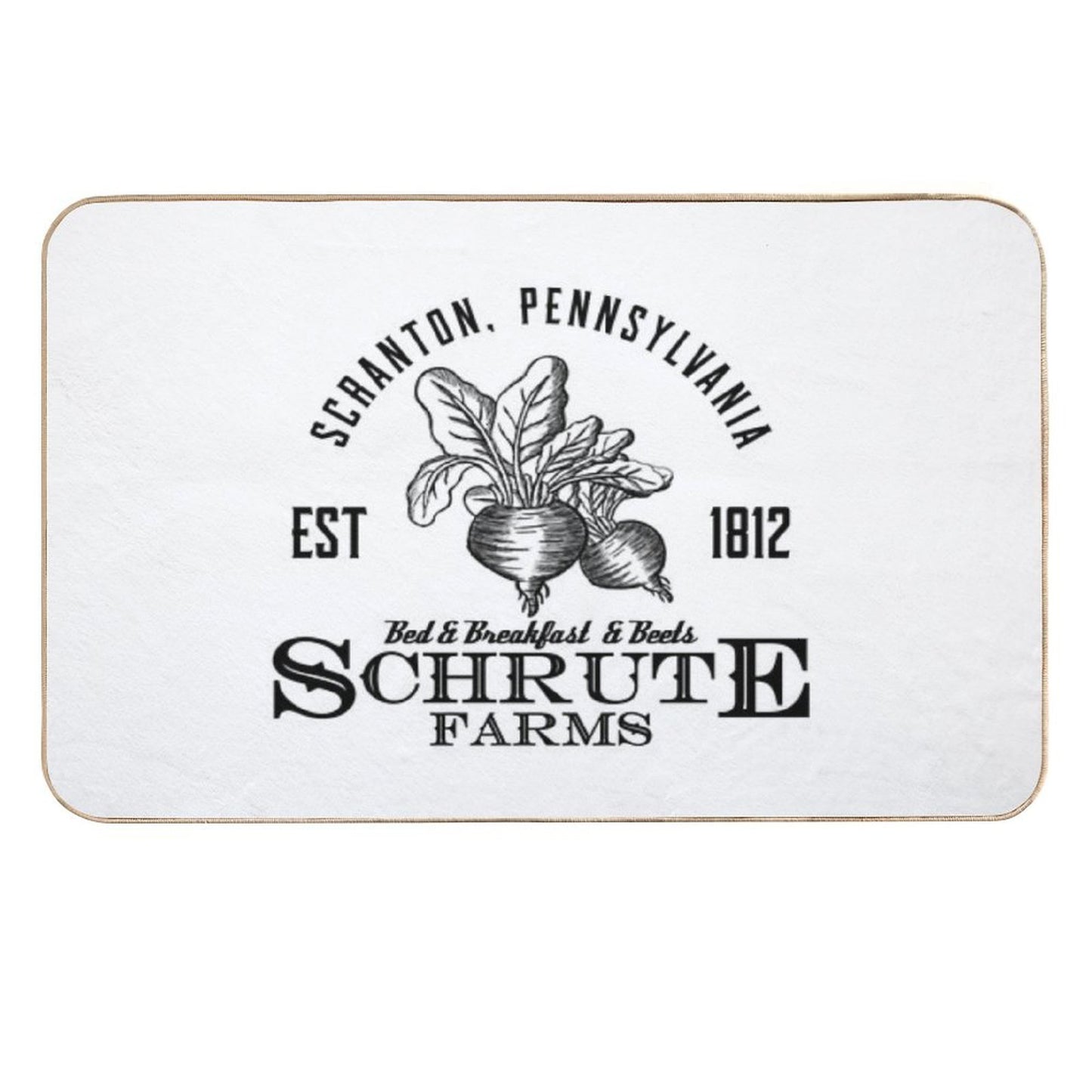 Bed Breakfast Beets - Schrute Farms  Slip-Resistant Bath Mat
