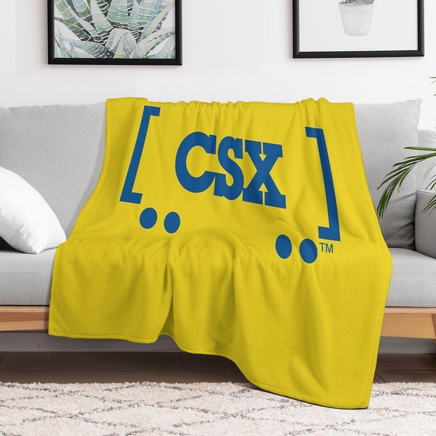 CSX Train Logo Lightweight Throw Blanket
