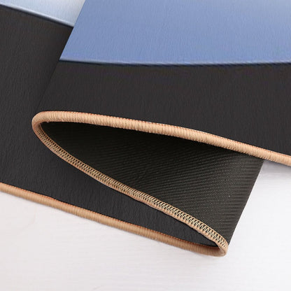 Beach Silhouette (Blue)  Easy Maintenance Bath Mat