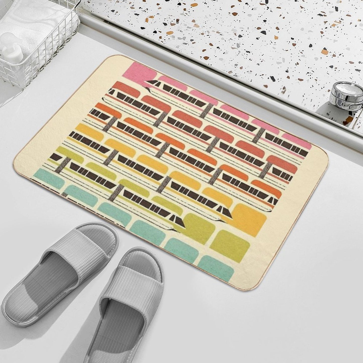 Retro WDW Monorail  Odorless Bath Mat