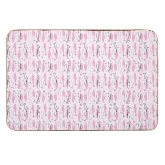 Atomic Kitties  Dirt-Trapping Bath Mat