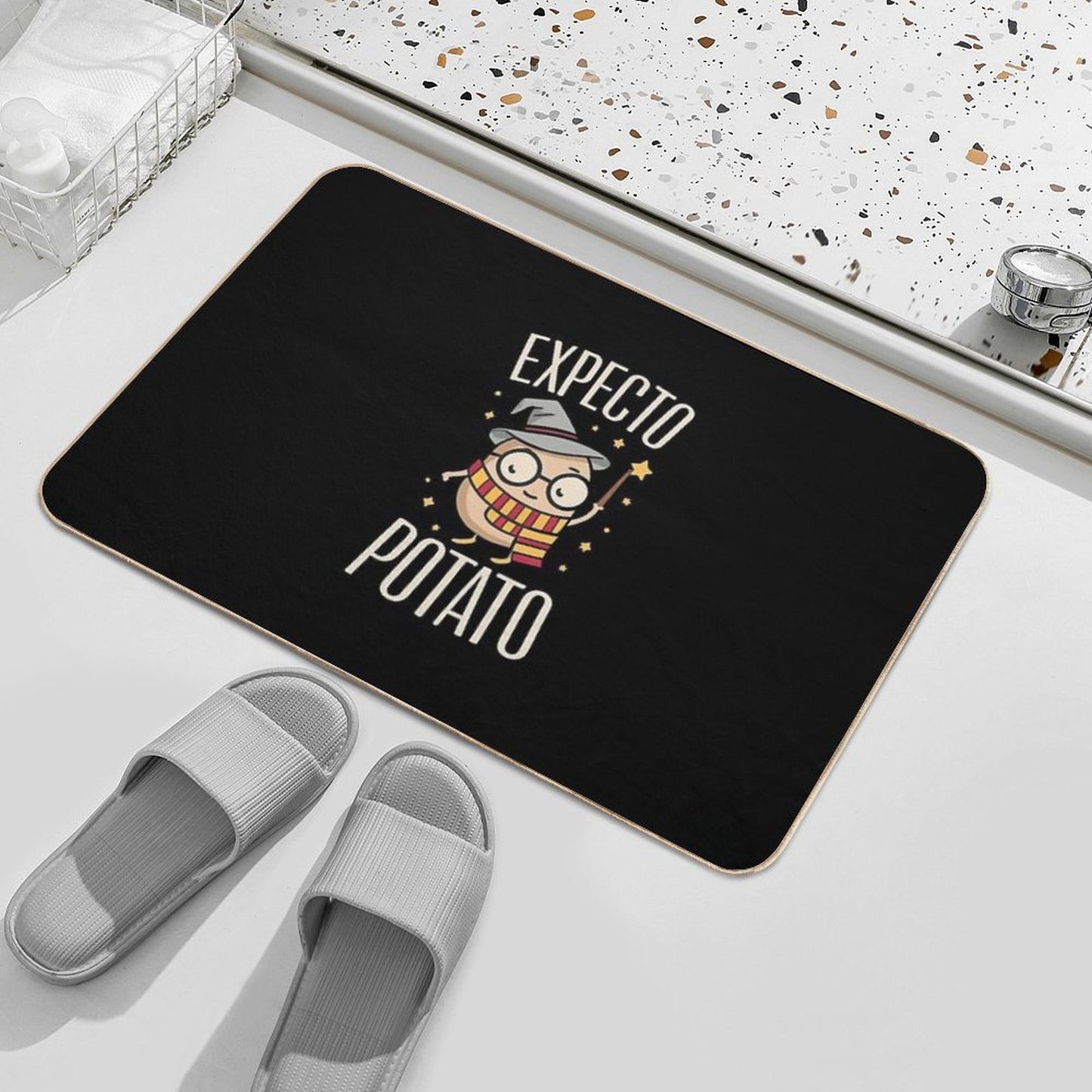 Expecto Potato - Wizard Funny  Long-Lasting Bath Mat
