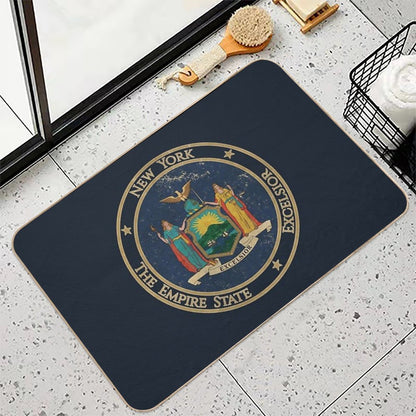 Vintage New York USA United States of America American State Flag  Dirt-Trapping Bath Mat