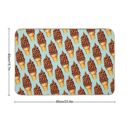 Chocolate Dip Ice Cream Pattern  Anti-Trip Bath Mat