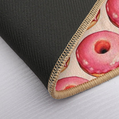 Strawberry Donut Pattern  Easy To Clean Bath Mat