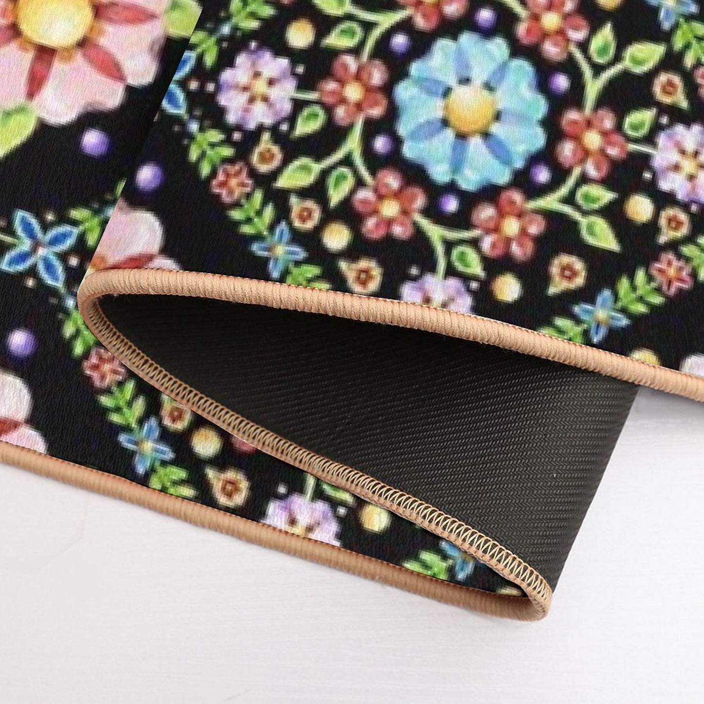 Millefiori Floral Flower Crown Durable Bath Mat