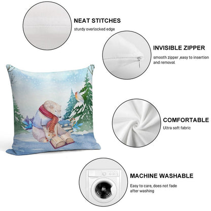 Winter Bear Soft Warmth Comfort Throw Pillow