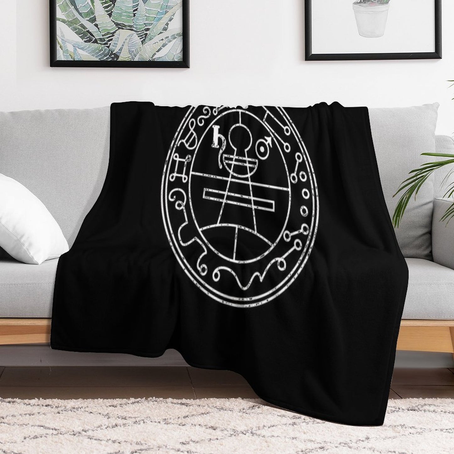 Secret Seal of Solomon Protective Magic Sustainable Throw Blanket