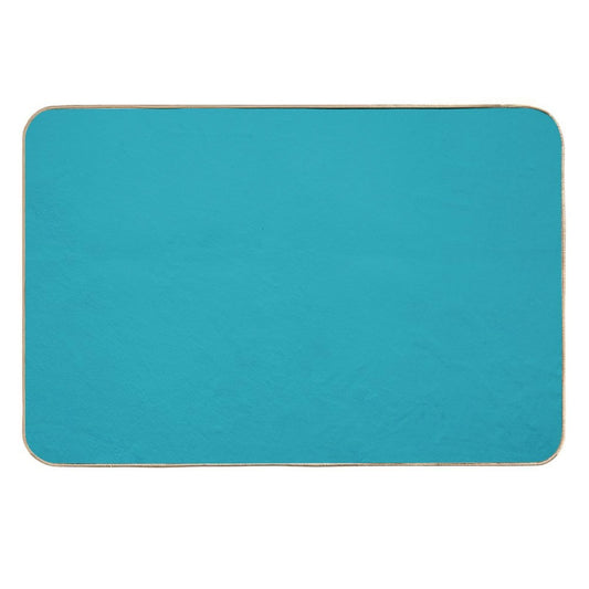 Eastern Blue Solid Color  Rapid-Drying Bath Mat