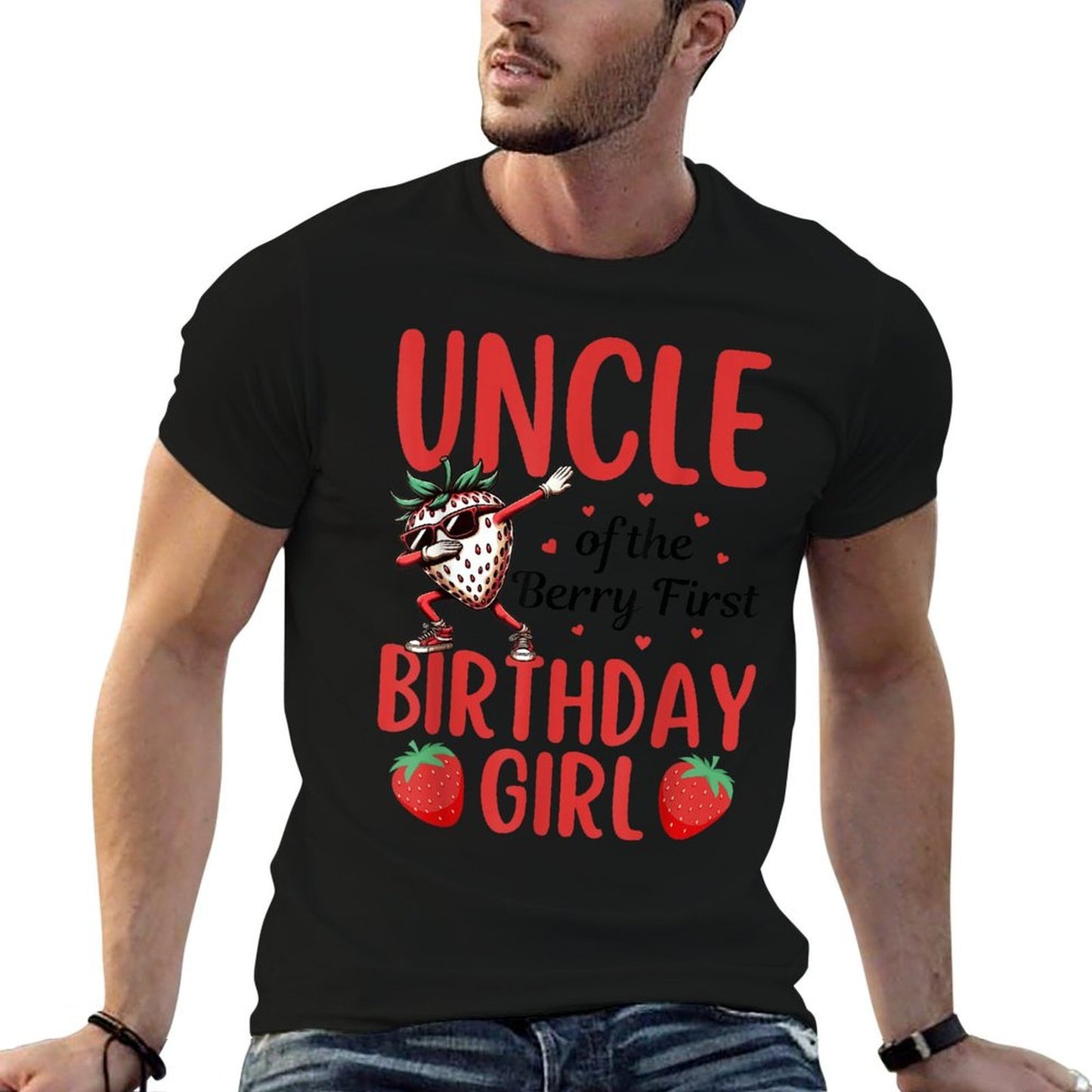 Uncle of The Berry First Birthday 1st Strawberry Girls Kids  Relaxed-fit T-Shirt