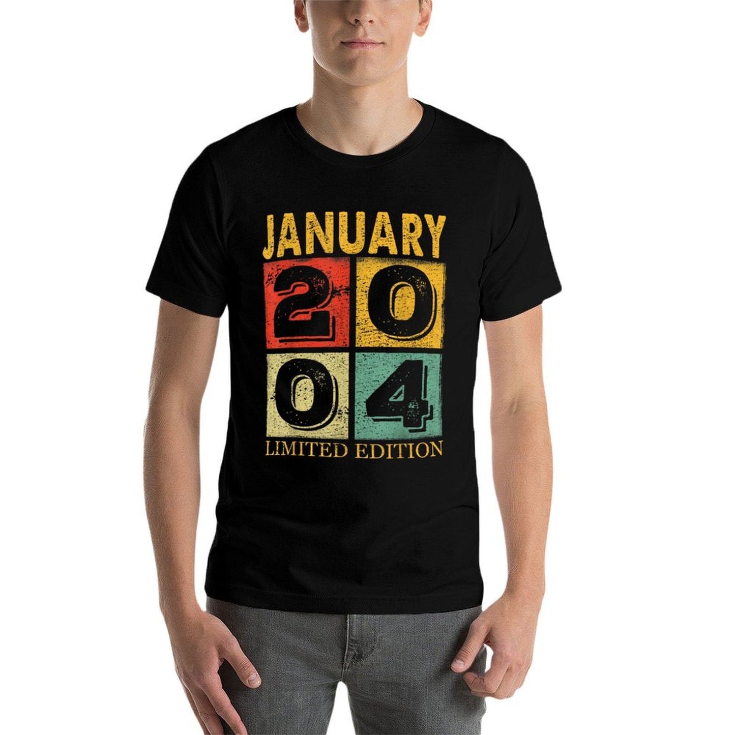 21 Years Old Awesome Since January 2004 21st Birthday Gifts  Trendy Pattern T-Shirt