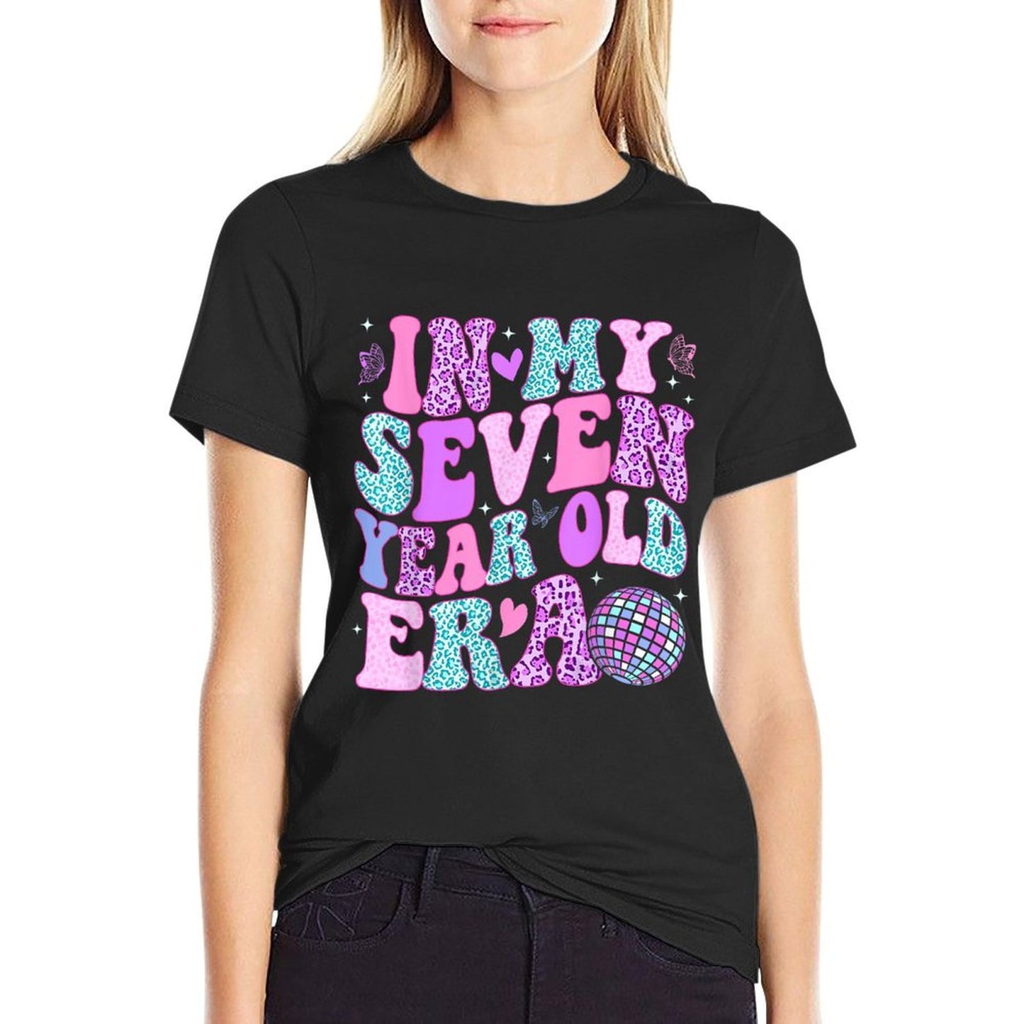 In My Seven Year Old Era Girl Boy 7th Birthday 7 Year Old Comfortable T-Shirt