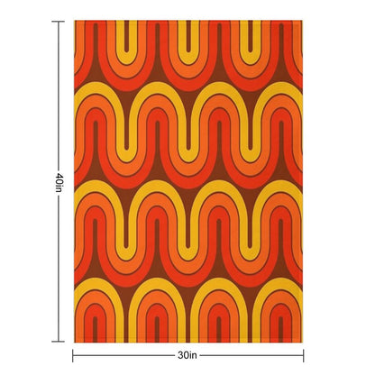 Retro Geometric Gradient Design 839 Versatility Throw Blanket