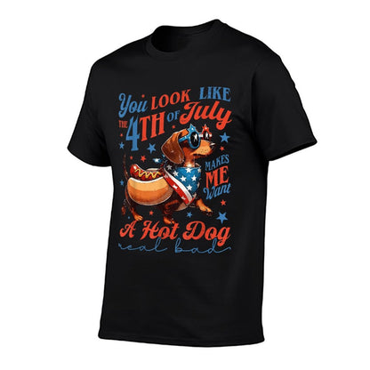 Dachshund You Look Like The 4th July Makes Me Want A Hot Dog  Breathable T-Shirt