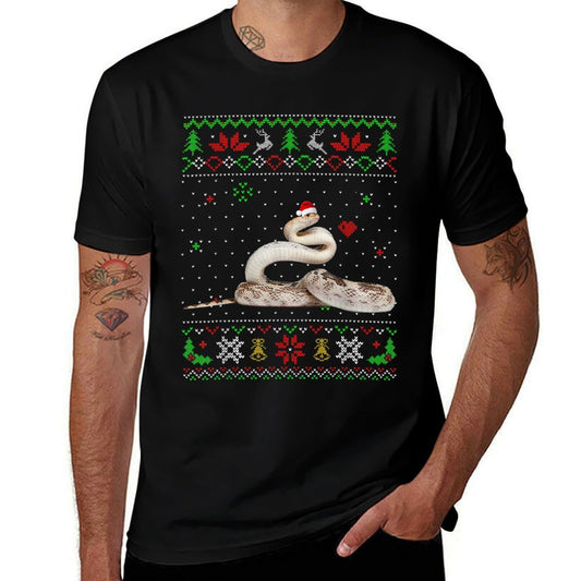 Ugly Christmas Pajama Sweater Snake Animals Lover  Summer-ready Fabric T-Shirt