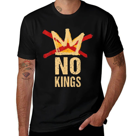 No Kings In America Pro Democracy Protest Men Women  Vintage-inspired T-Shirt