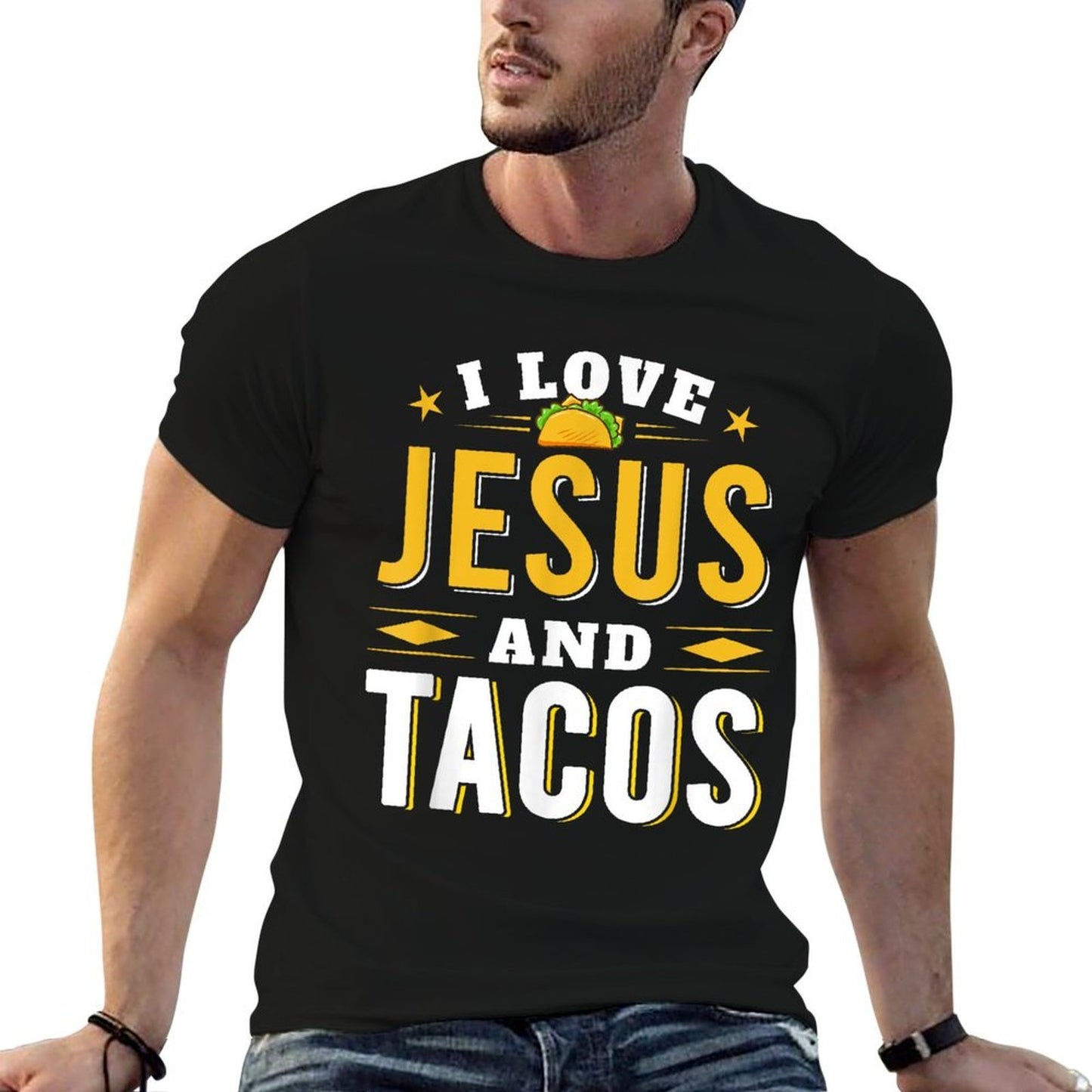 I Love Jesus And Tacos Christian Quote Mexican Food Quotes  Relaxed-fit T-Shirt