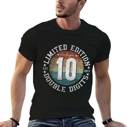 Official Double Digits 2015 10 Year Old Gifts 10th Birthday Comfortable T-Shirt