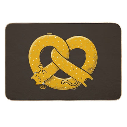 The Long Cat Is A Pretzel  Toxin-Free Bath Mat