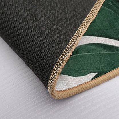 Fiddle Leaf Abstract - Naturelle #1 #minimal #wall #decor #art  Rapid-Drying Bath Mat