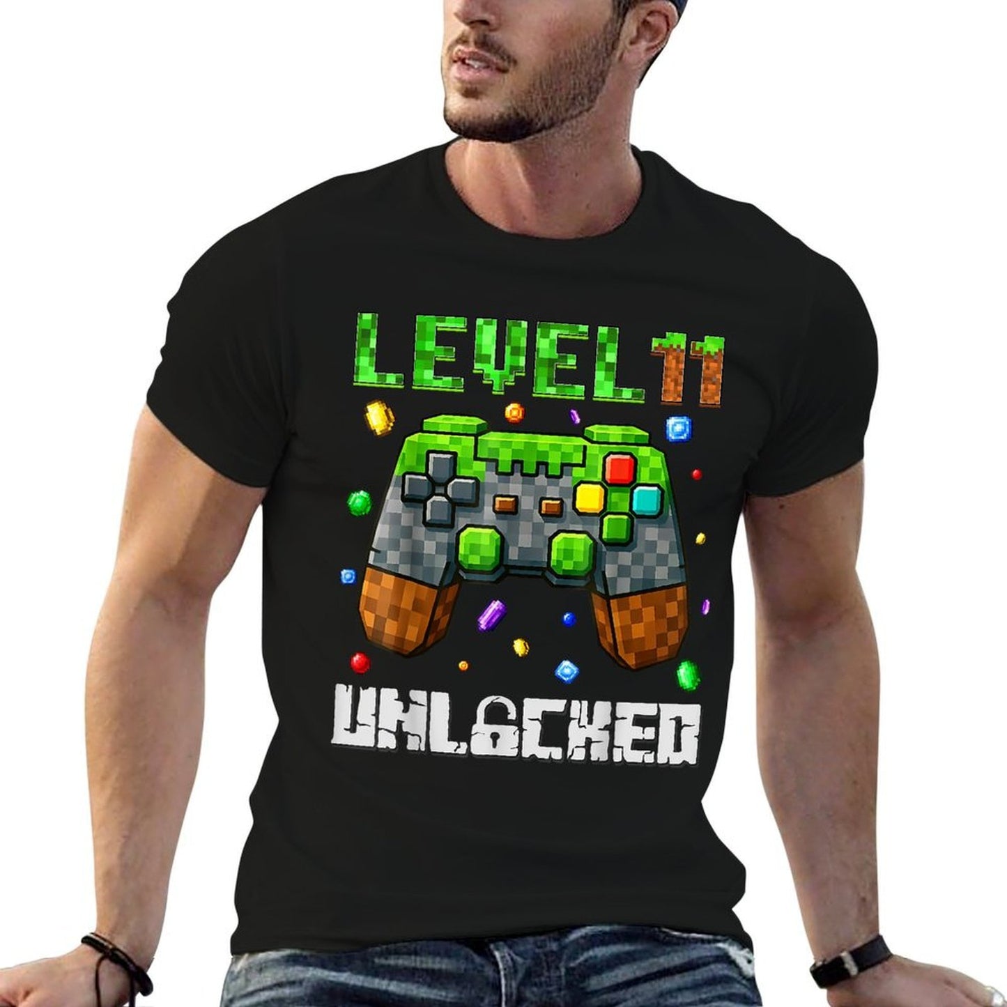 Birthday Boy Level 11 Unlocked 11th Birthday Game Pixel Comfortable T-Shirt