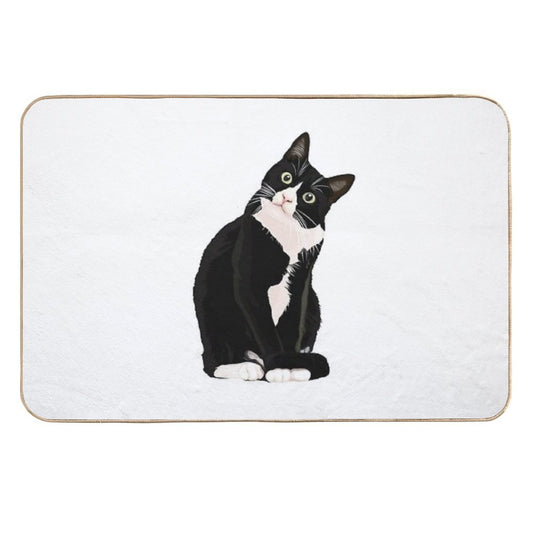 Black Cat  Rapid-Drying Bath Mat