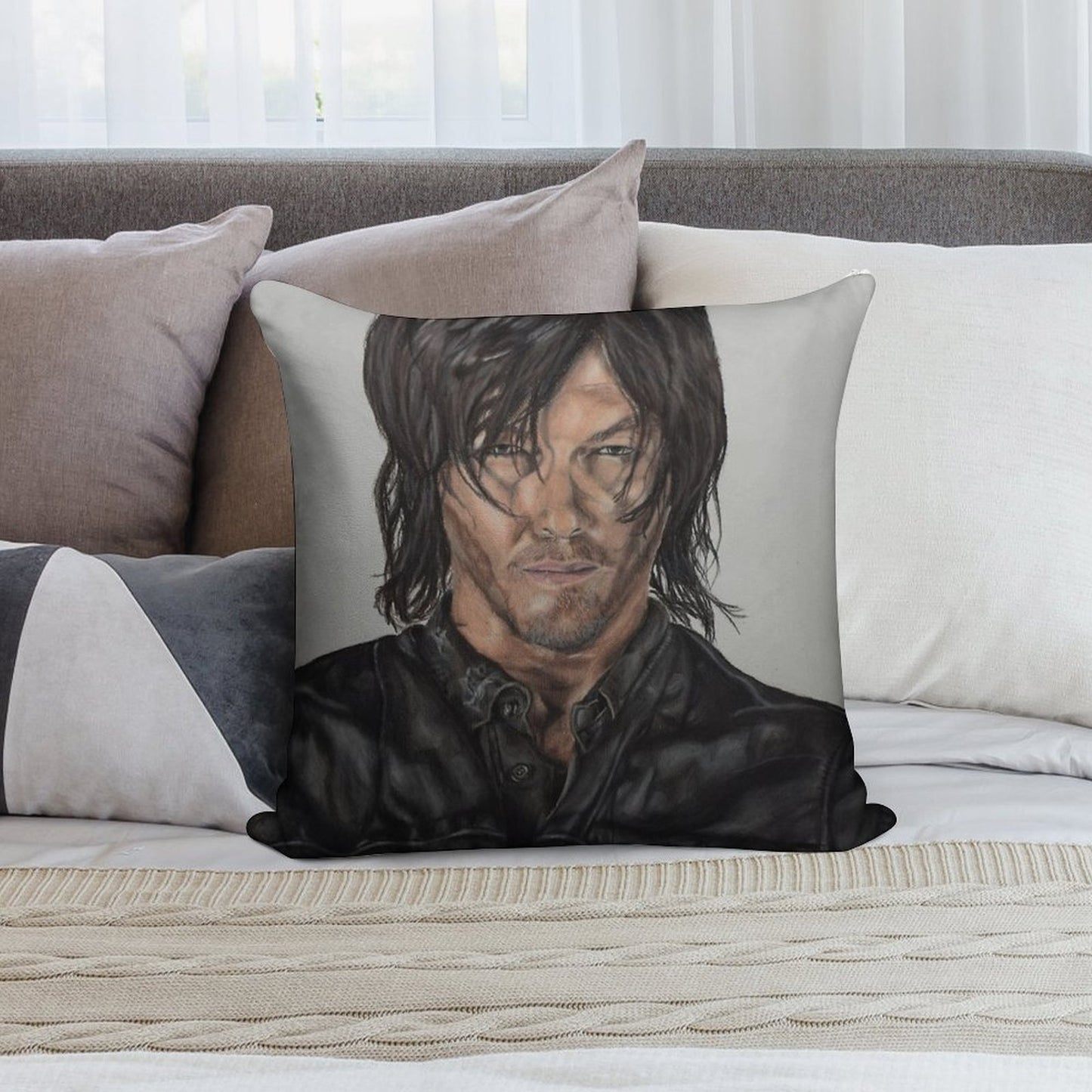 Daryl Dixon Soft Home Decor Throw Pillow