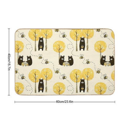 Bear Necessities Pattern Durable Bath Mat
