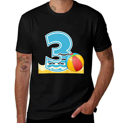 Kids Beach Ball 3rd Birthday Pool Party 3 Year Old Beach Ball  Classic T-Shirt