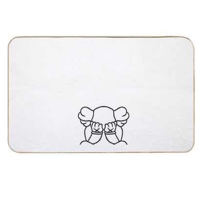 Crying Bear  Easy To Clean Bath Mat